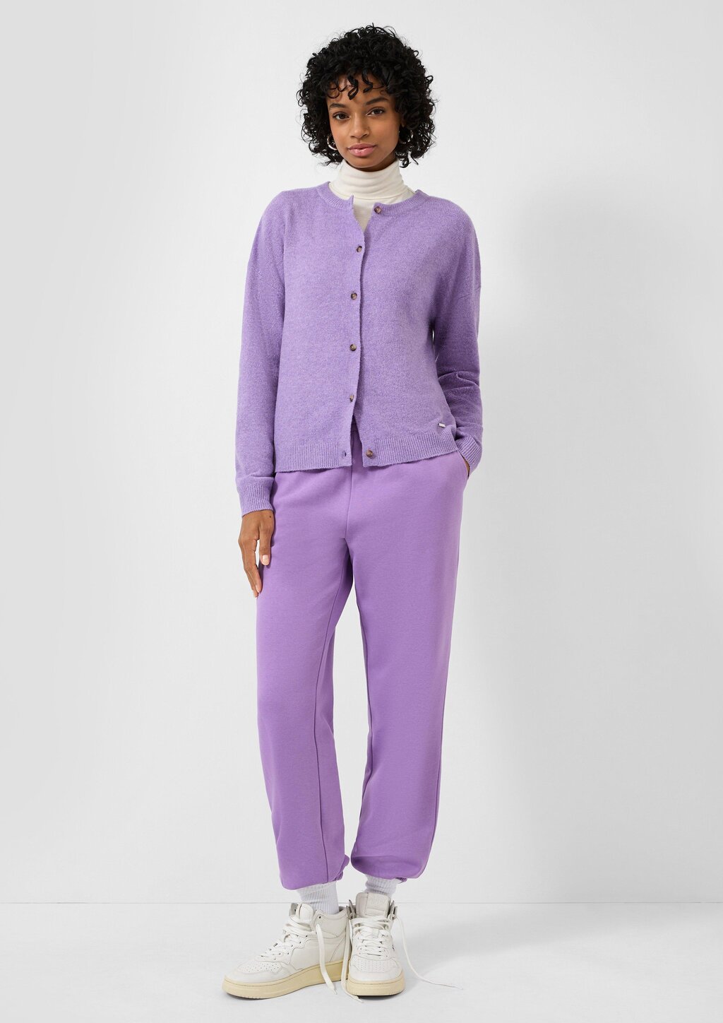 Melierte Strickjacke