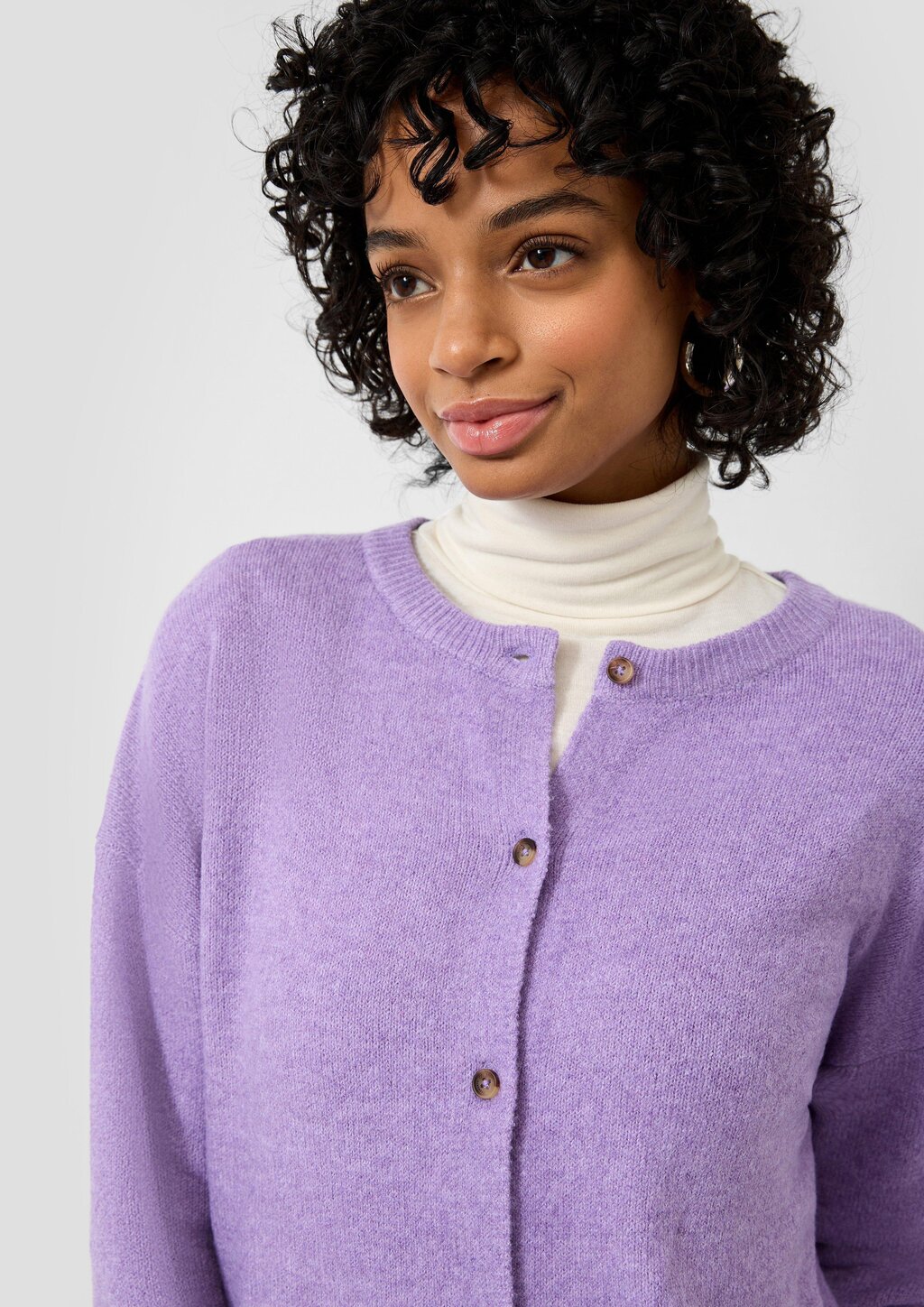 Melierte Strickjacke