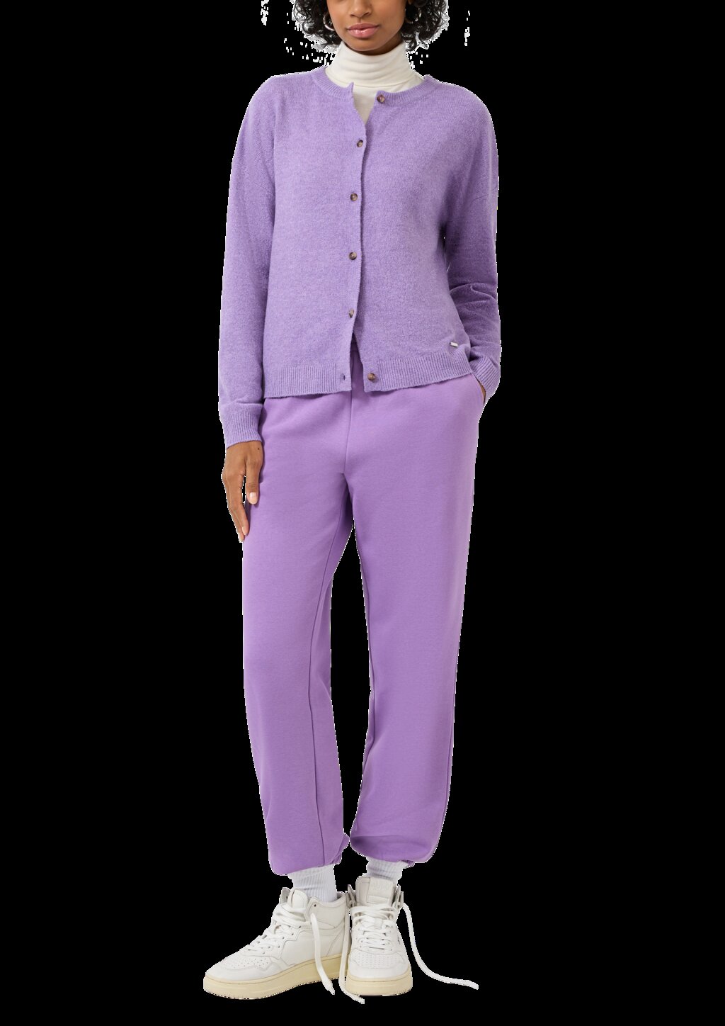 Melierte Strickjacke