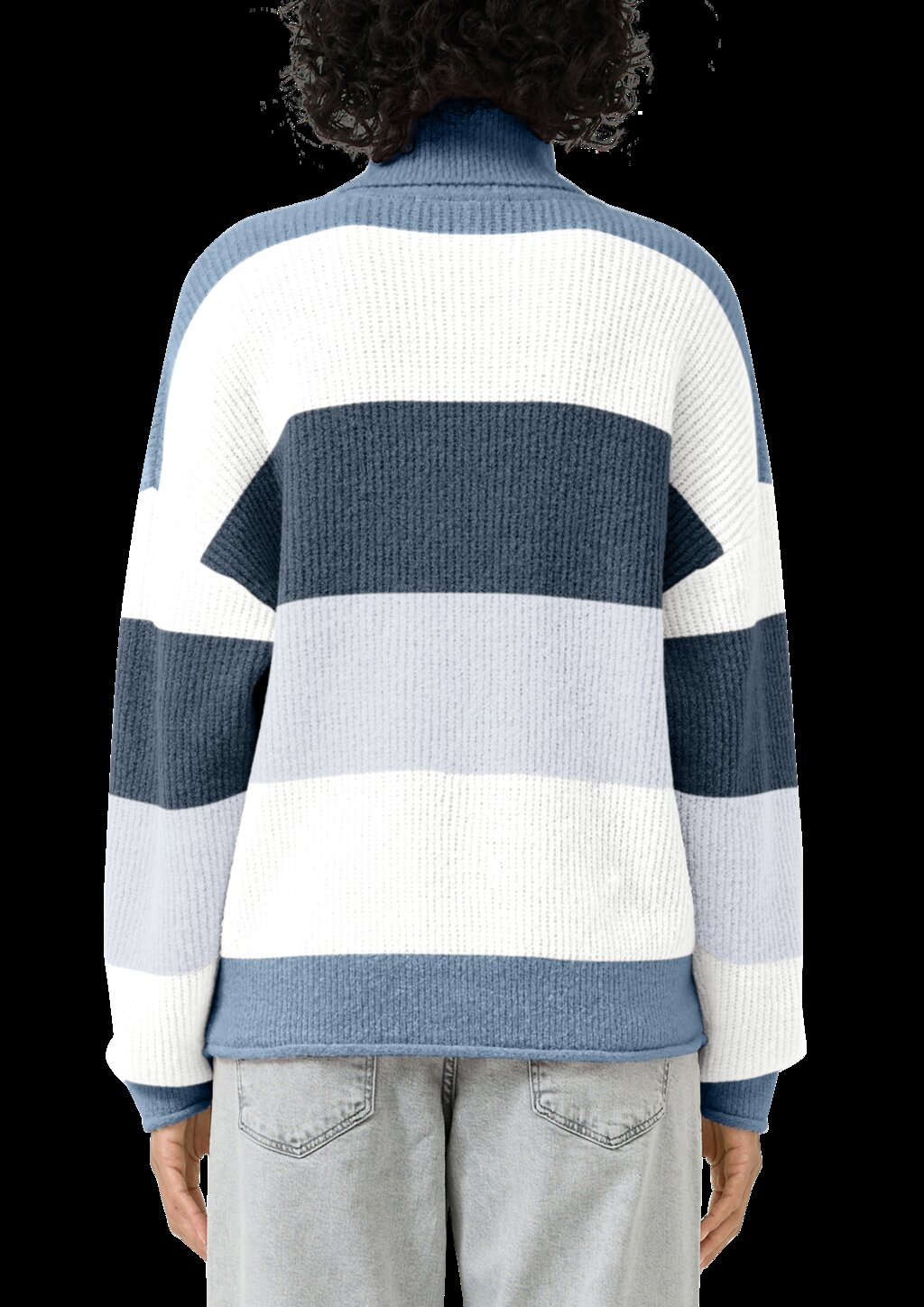 Rollkragenpullover mit Streifen