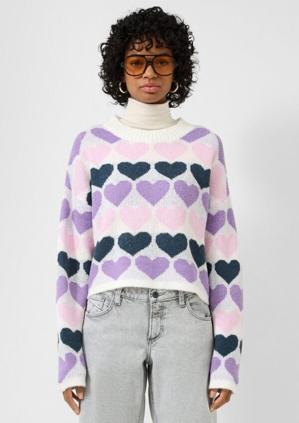 Pullover mit Herzmuster