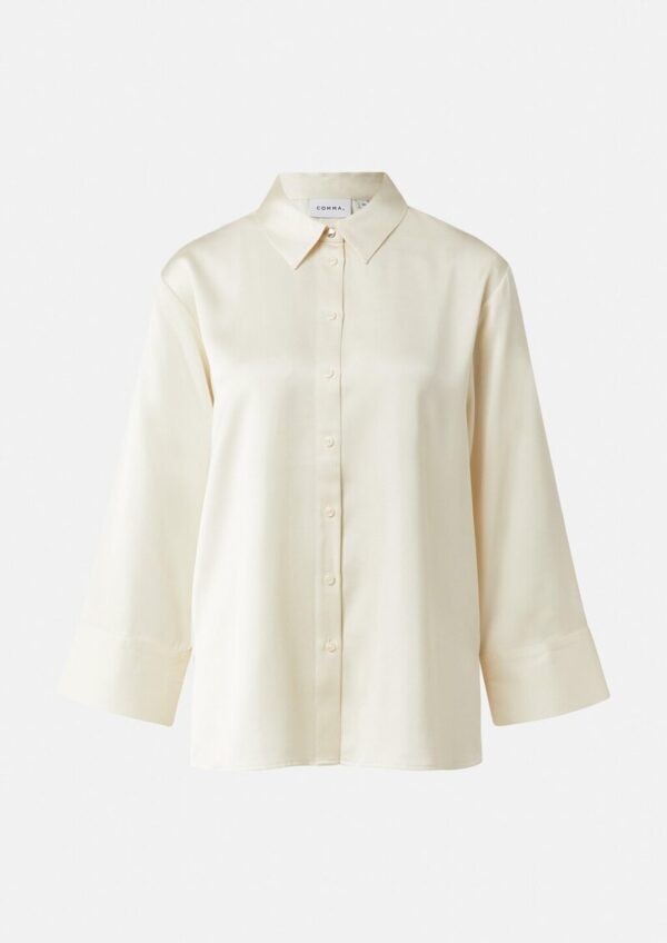 Satinbluse aus Viskose mit verstellbarer Manschette