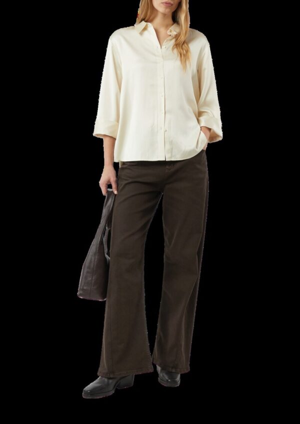 Satinbluse aus Viskose mit verstellbarer Manschette