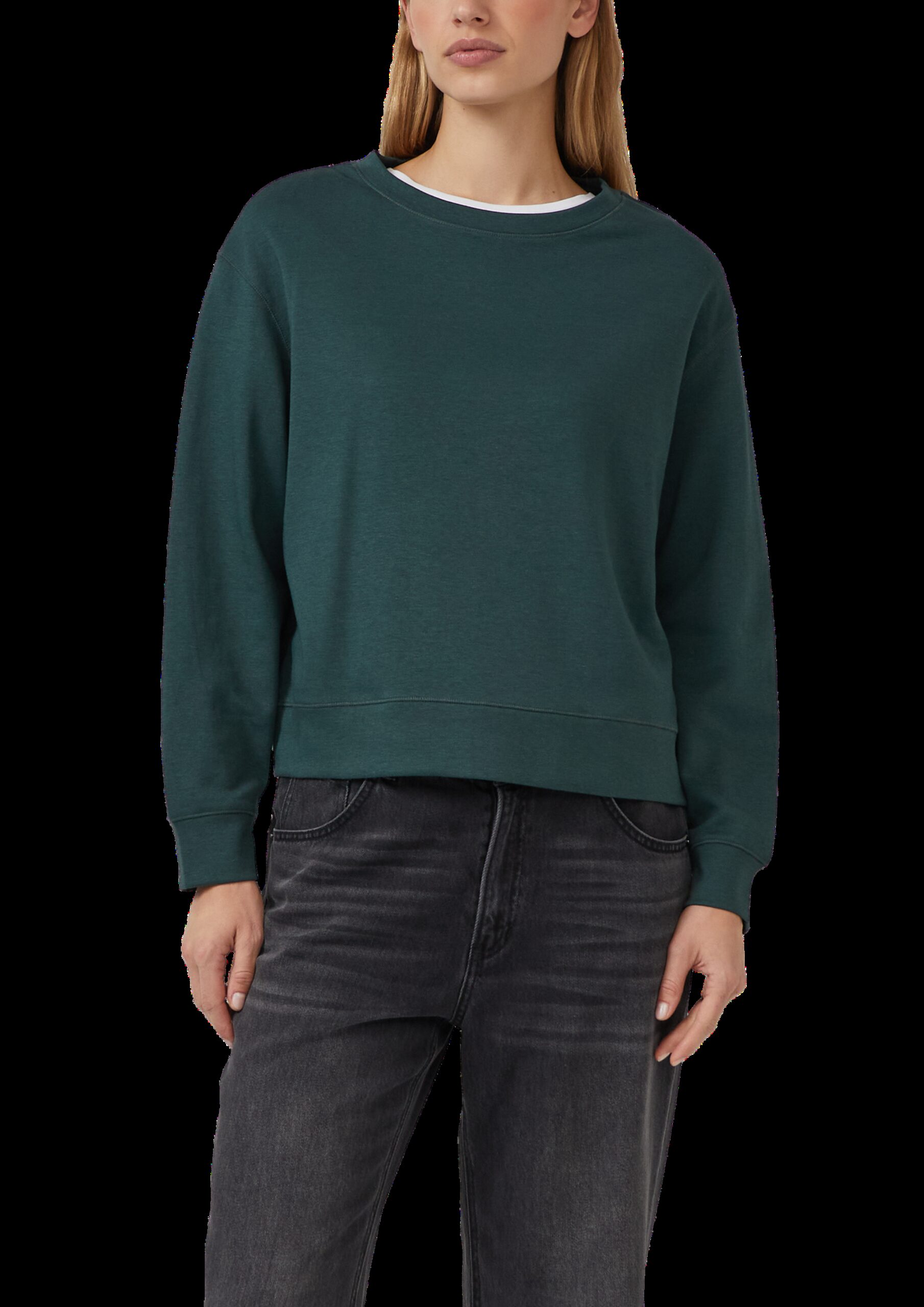 Verkürztes Sweatshirt im Relaxed Fit aus Baumwollmix