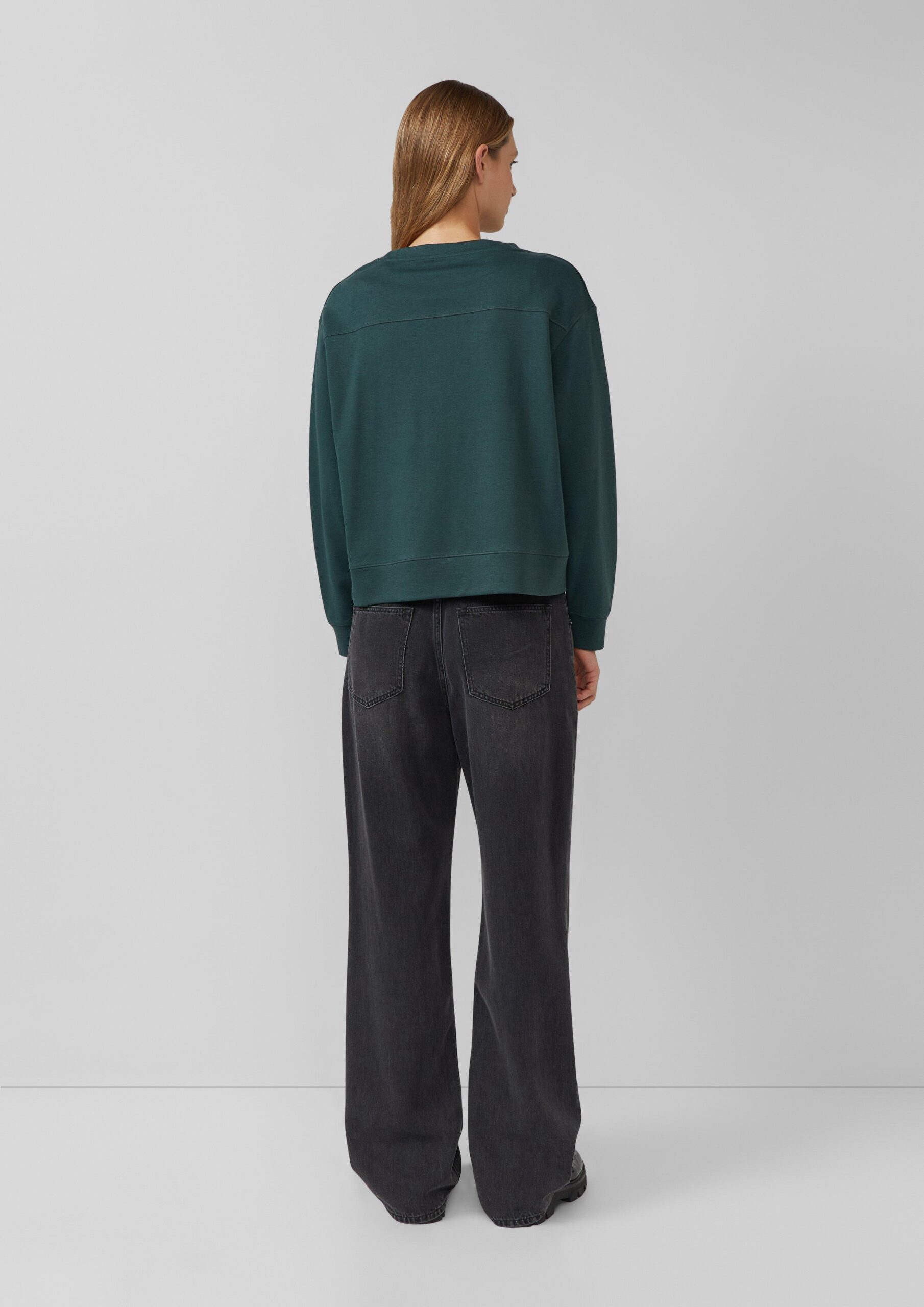 Verkürztes Sweatshirt im Relaxed Fit aus Baumwollmix