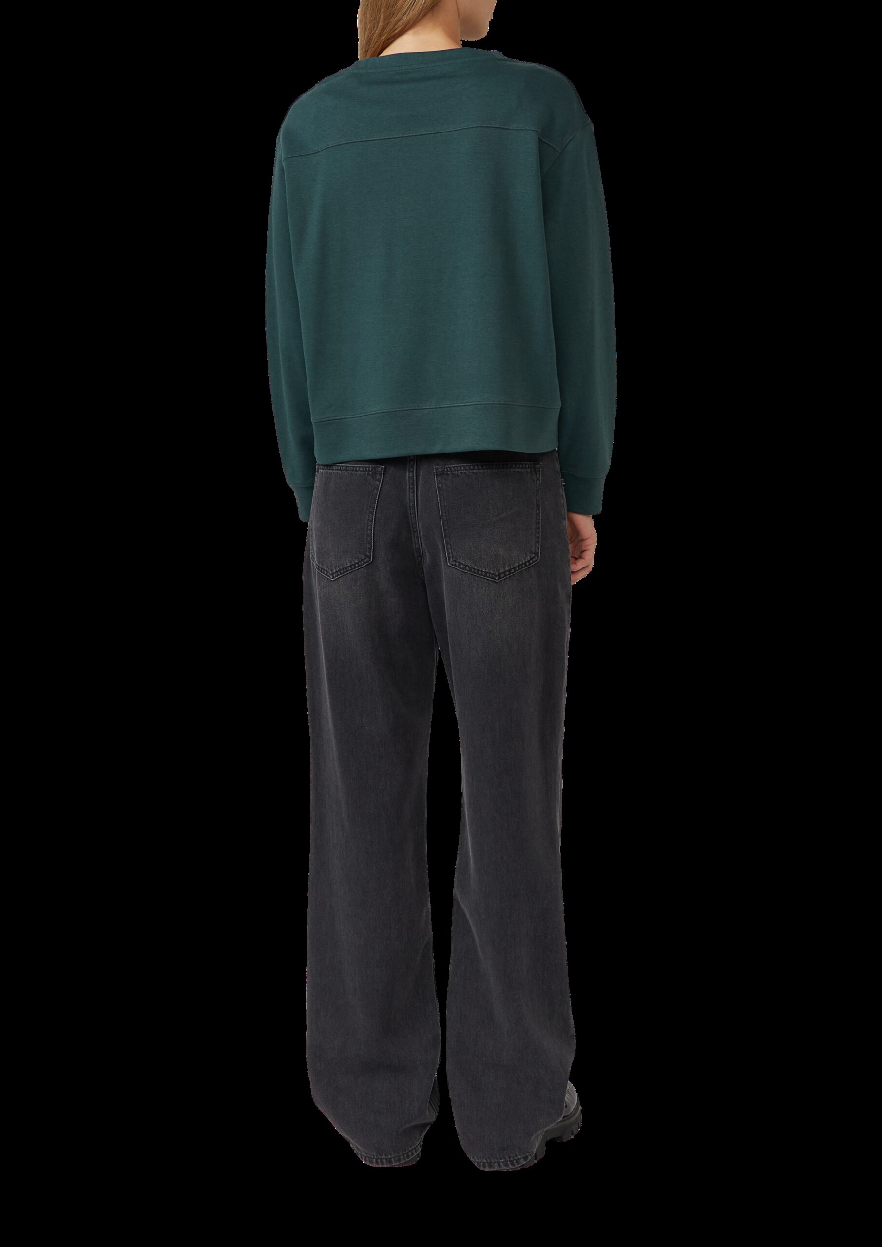 Verkürztes Sweatshirt im Relaxed Fit aus Baumwollmix