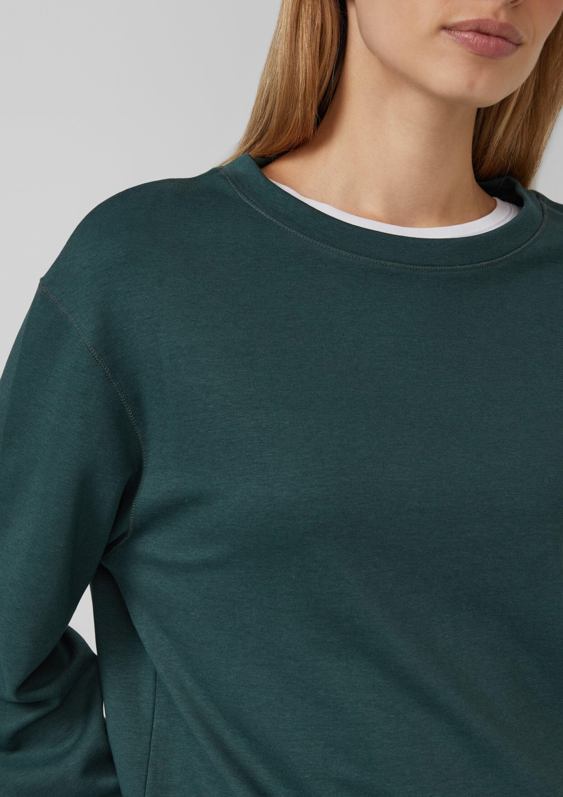 Verkürztes Sweatshirt im Relaxed Fit aus Baumwollmix