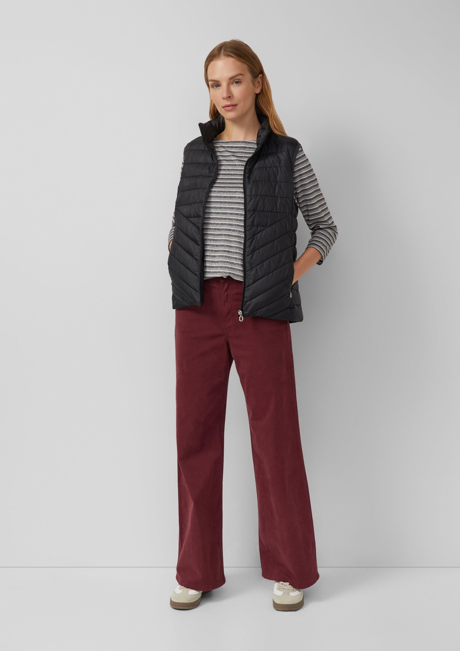 Shirt mit U-Boot-Ausschnitt und Glitzergarn