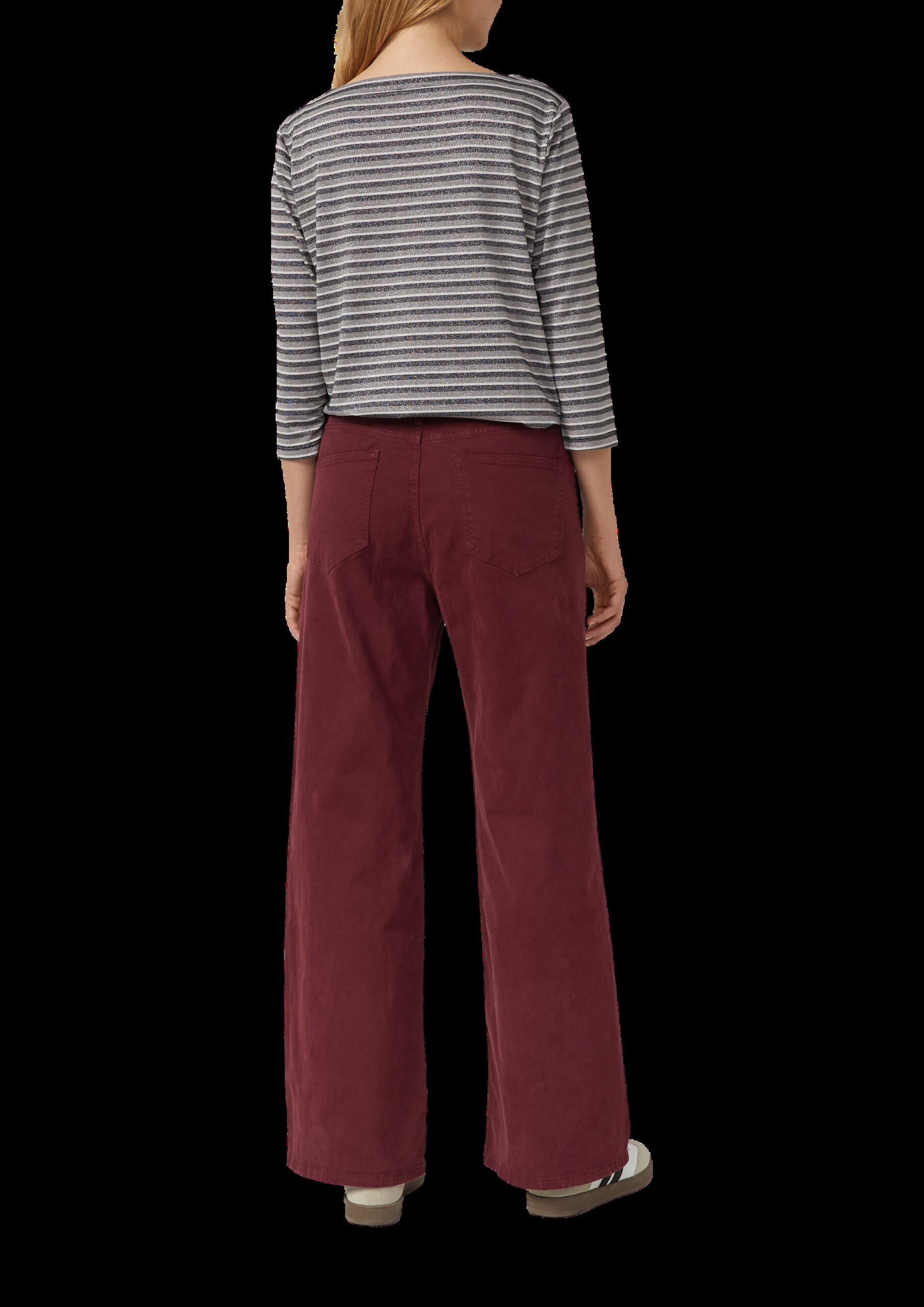 Shirt mit U-Boot-Ausschnitt und Glitzergarn