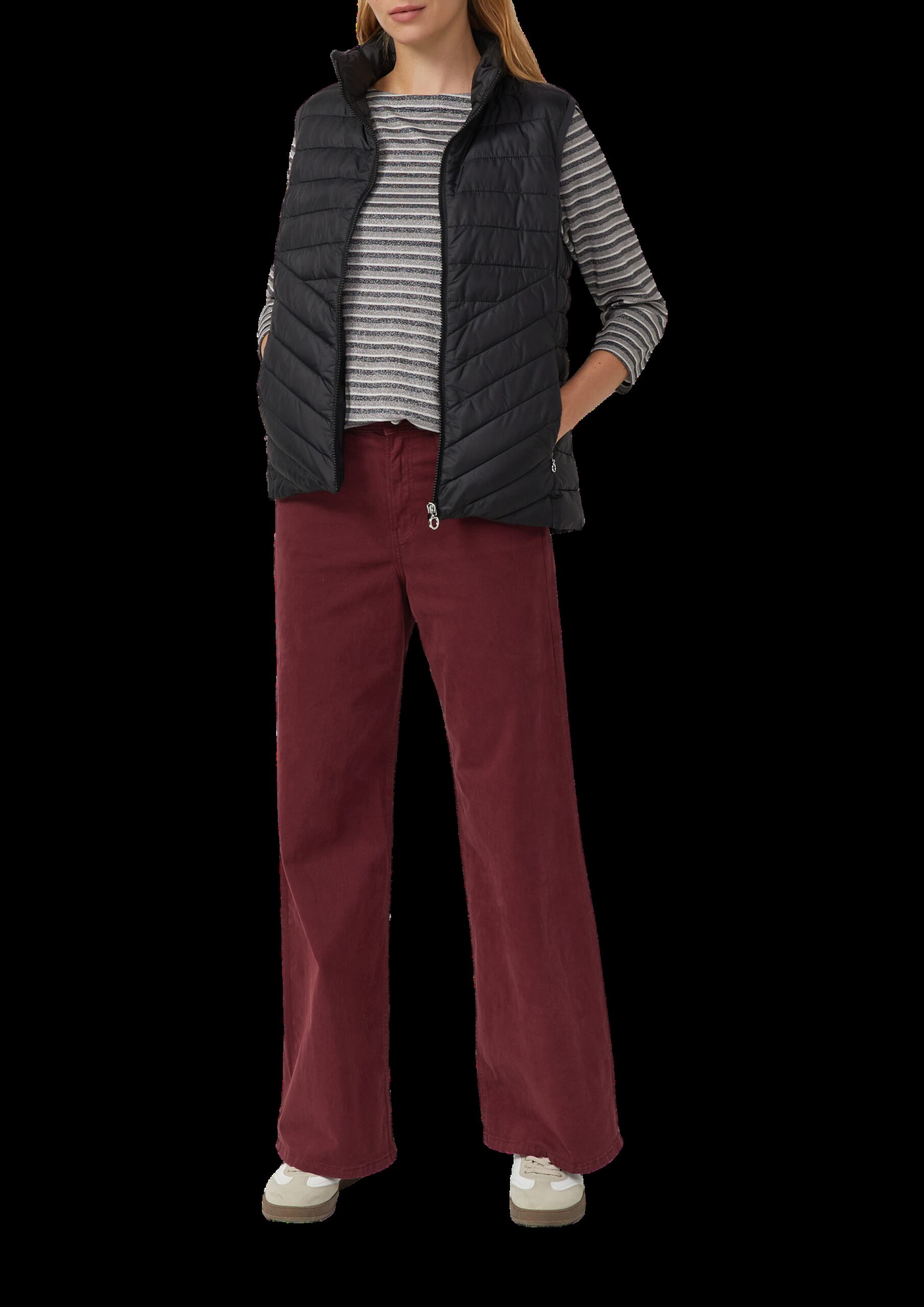 Shirt mit U-Boot-Ausschnitt und Glitzergarn