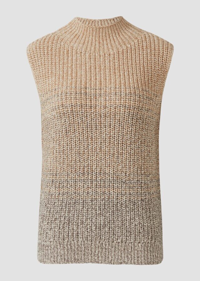 Grobstrickpullunder mit Stehkragen und Farbverlauf