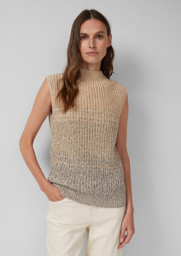 Grobstrickpullunder mit Stehkragen und Farbverlauf