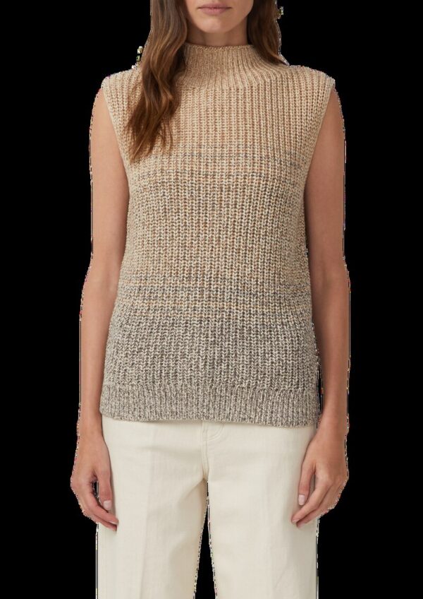 Grobstrickpullunder mit Stehkragen und Farbverlauf