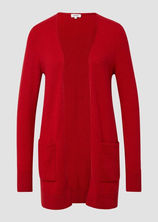 Weiche Strickjacke mit aufgesetzten Taschen