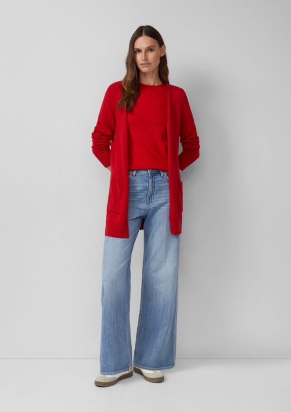 Weiche Strickjacke mit aufgesetzten Taschen