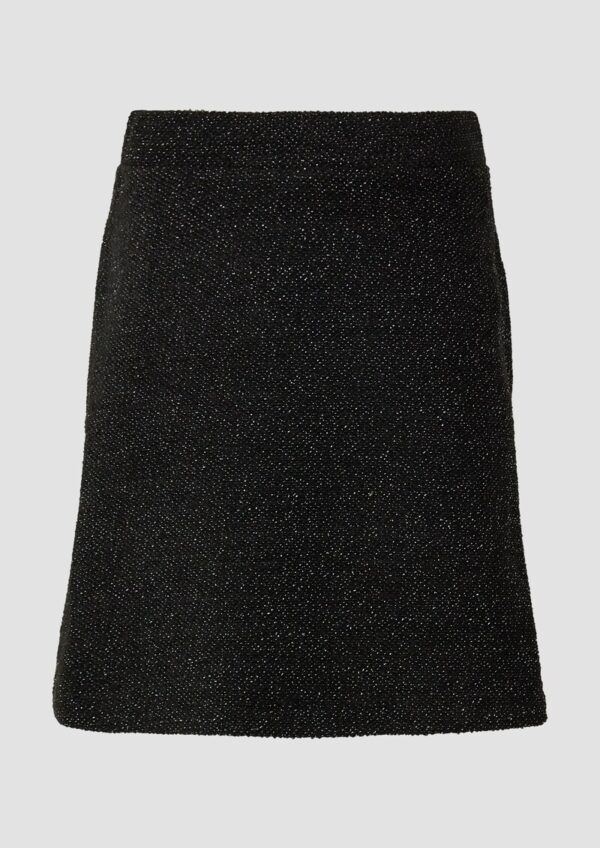 Kurzer elastischer Rock mit Glitzergarn