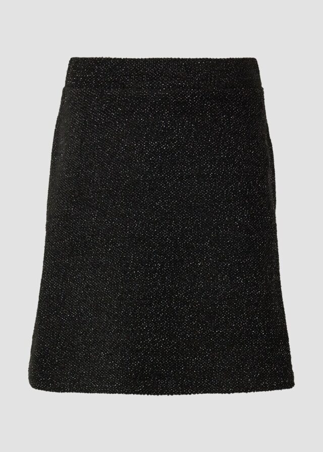 Kurzer elastischer Rock mit Glitzergarn