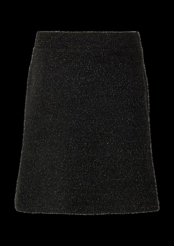 Kurzer elastischer Rock mit Glitzergarn