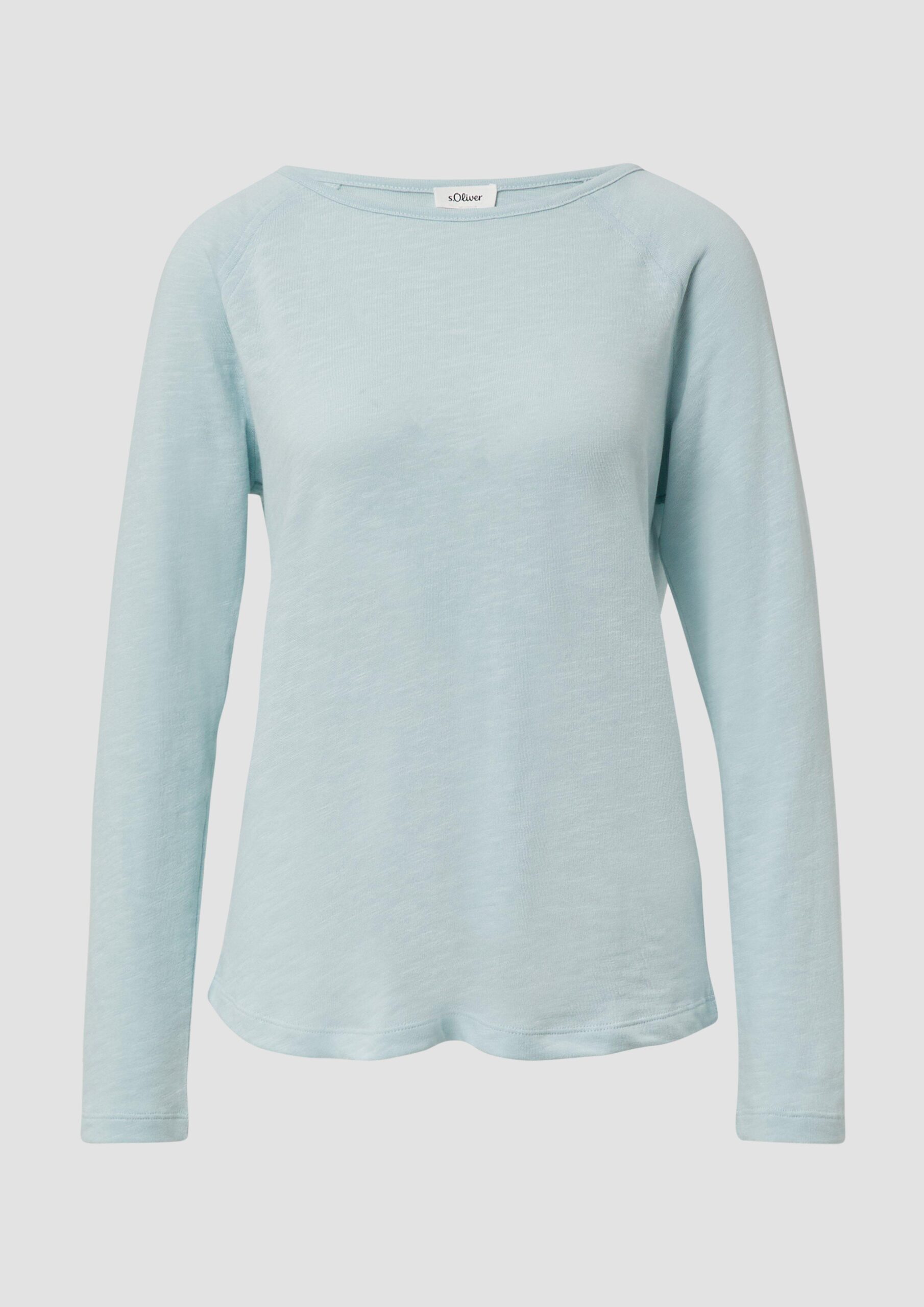 Langarmshirt mit Flammgarnstruktur