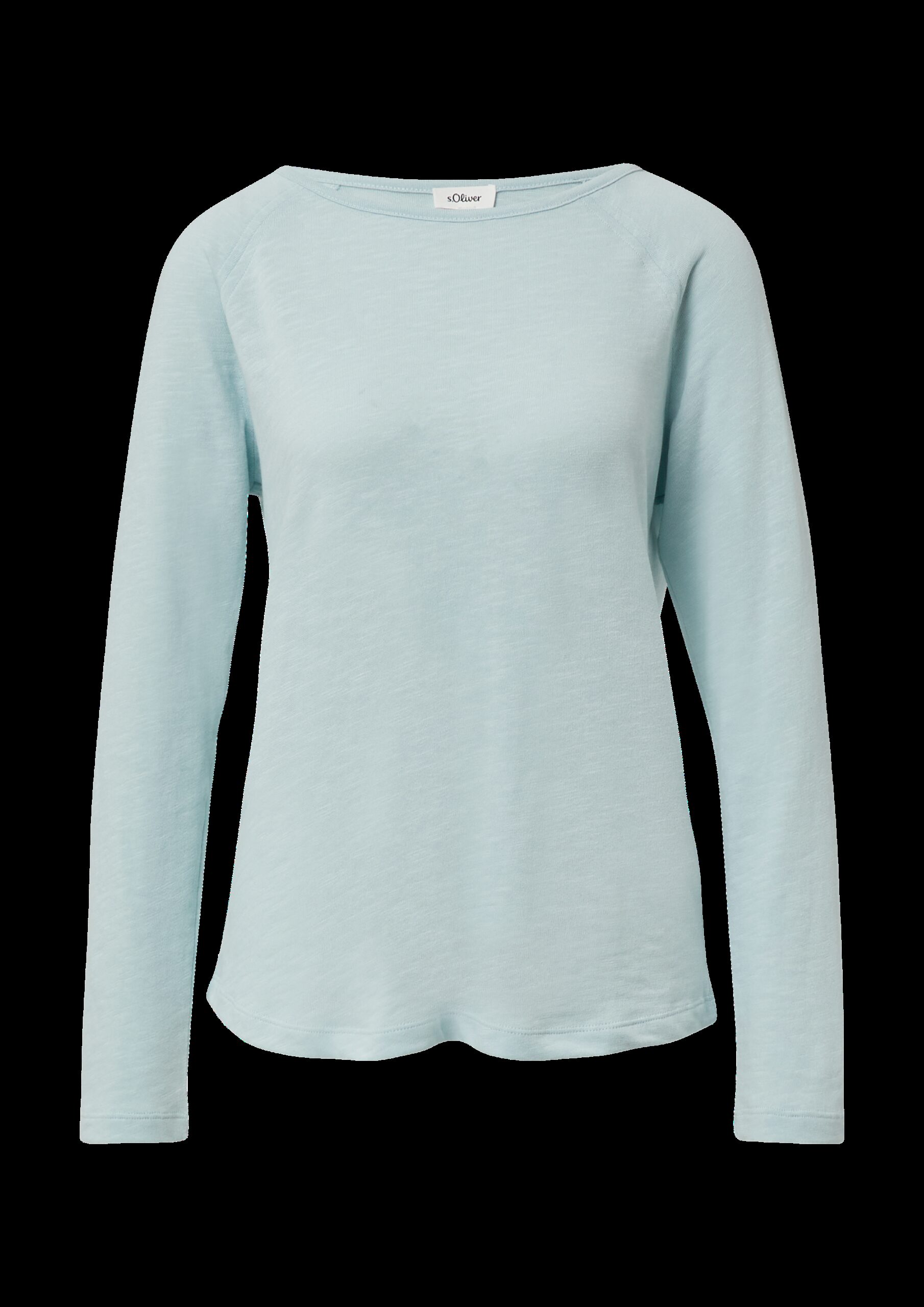 Langarmshirt mit Flammgarnstruktur