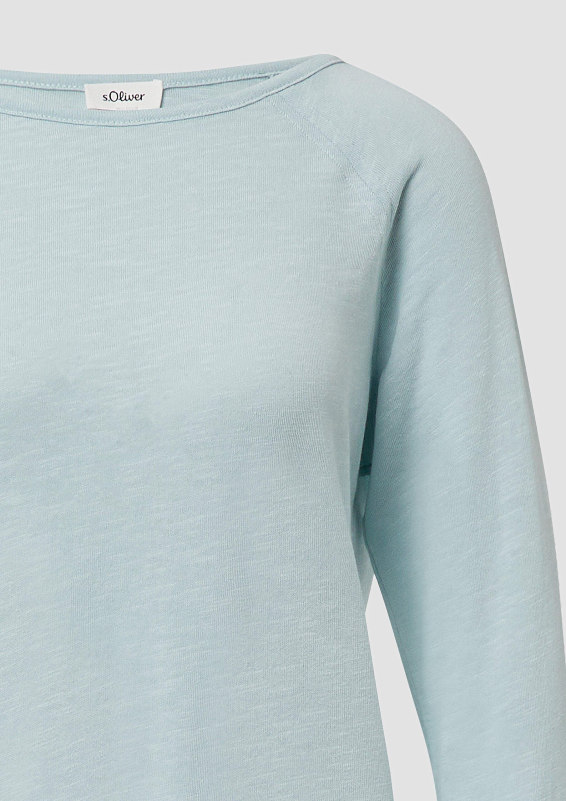 Langarmshirt mit Flammgarnstruktur