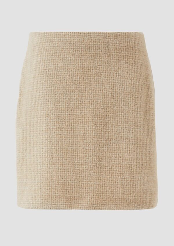 Flauschiger Sweatshirt-Rock mit Muster