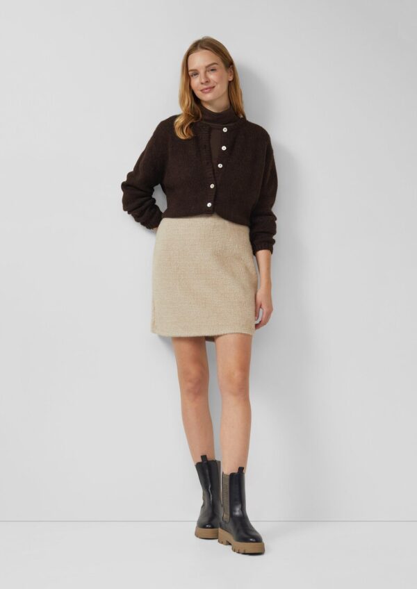 Flauschiger Sweatshirt-Rock mit Muster