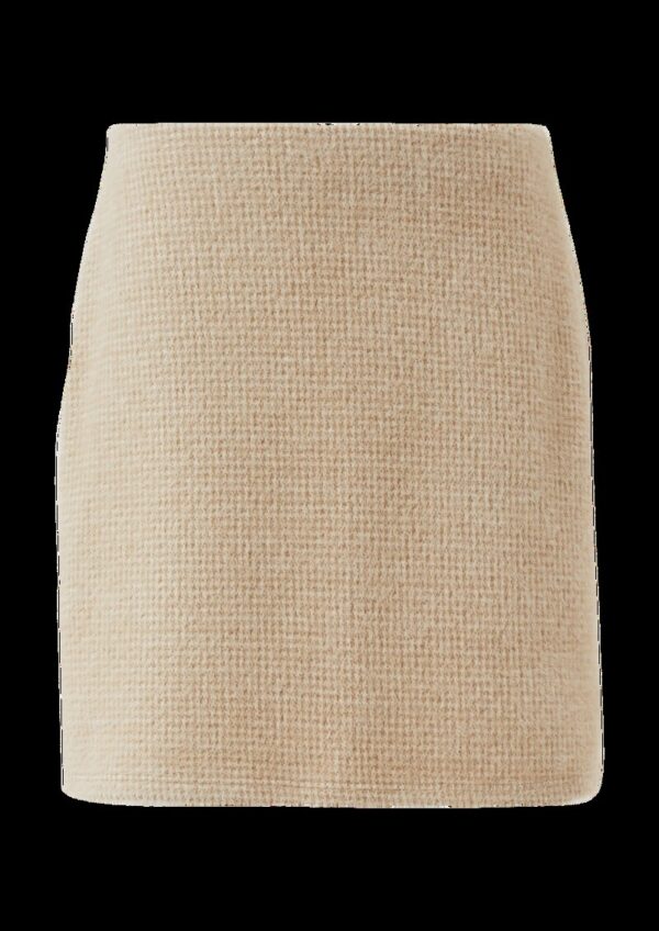 Flauschiger Sweatshirt-Rock mit Muster