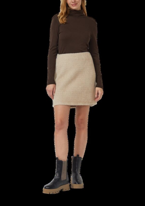 Flauschiger Sweatshirt-Rock mit Muster