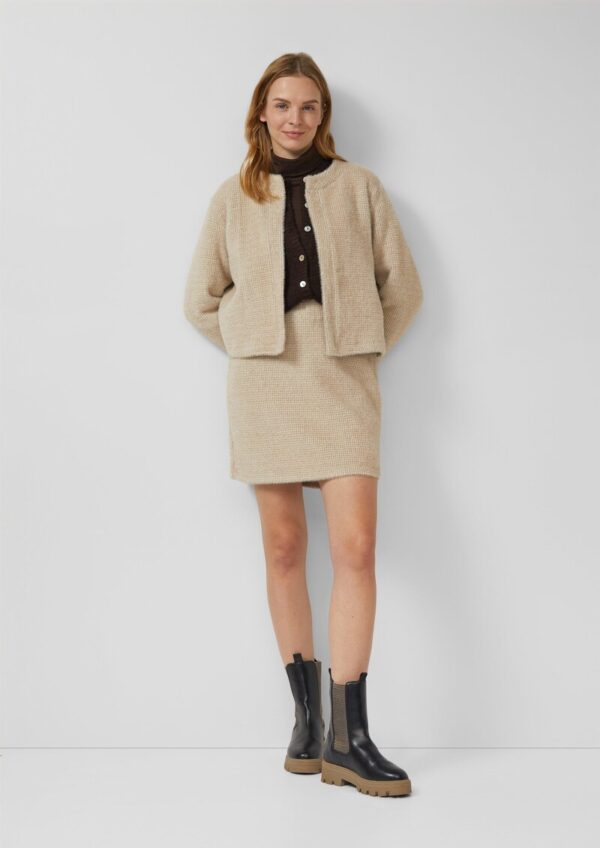 Flauschiger Sweatshirt-Rock mit Muster