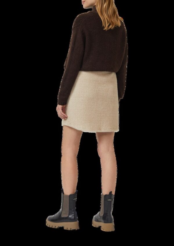 Flauschiger Sweatshirt-Rock mit Muster