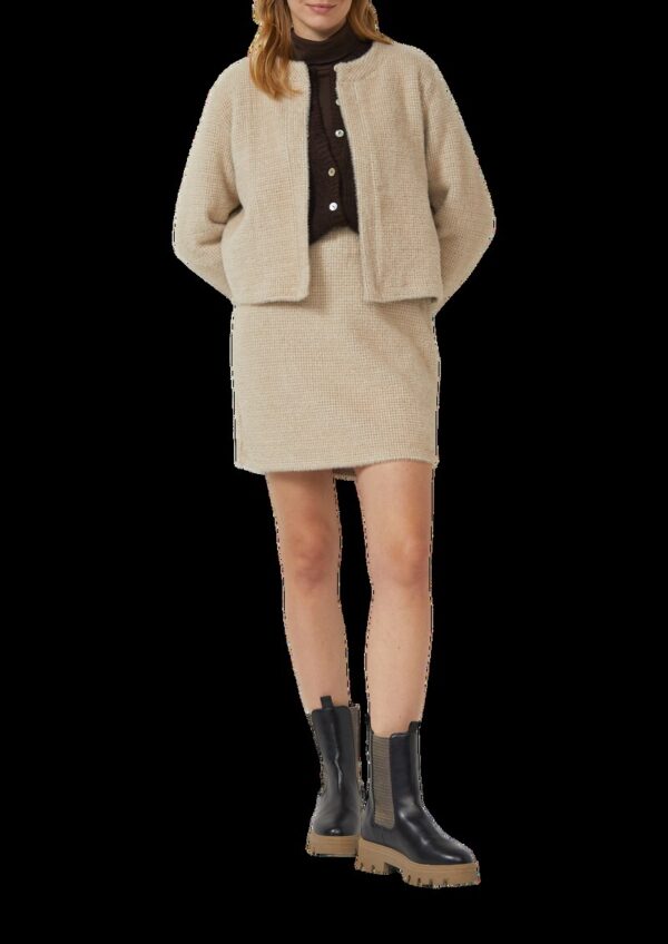 Flauschiger Sweatshirt-Rock mit Muster