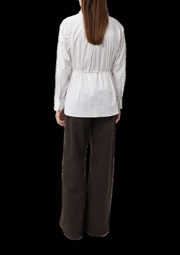 Hemdbluse aus satiniertem Baumwollstretch