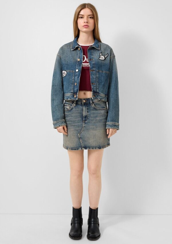 Jeansrock mit Stickerei | QS x Von Dutch