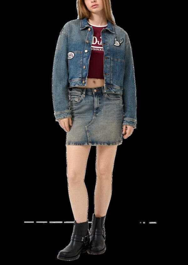 Jeansrock mit Stickerei | QS x Von Dutch