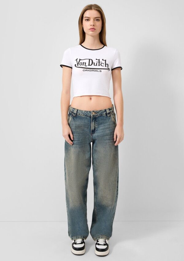 Jeans Baggy / Loose Fit / Mid Rise / Barrel Leg / QS x Von Dutch