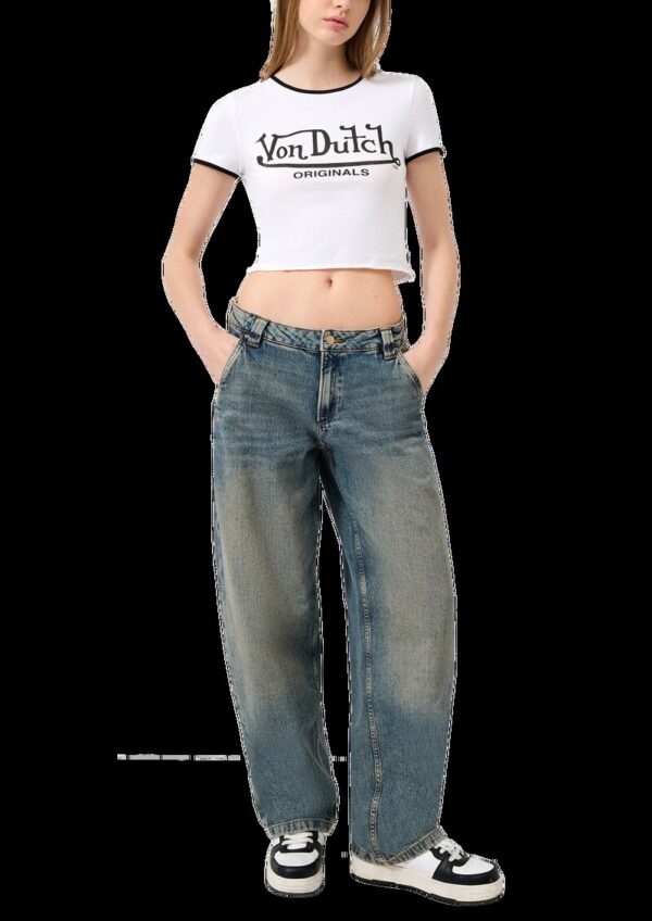 Jeans Baggy / Loose Fit / Mid Rise / Barrel Leg / QS x Von Dutch