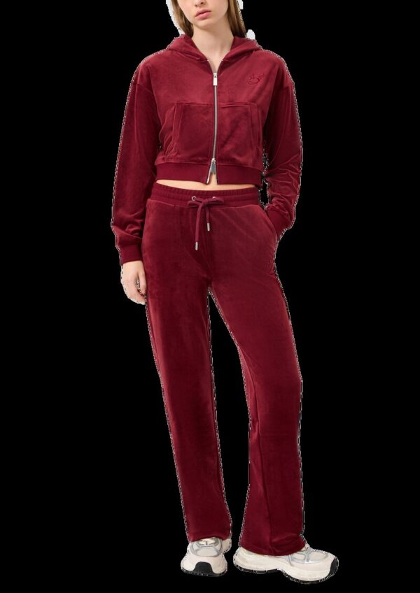 Sweatjacke aus weichem Nicki mit Logo-Stickerei | QS x Von Dutch