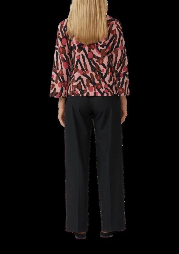 Gemustertes Scuba-Shirt mit weiten Ärmeln