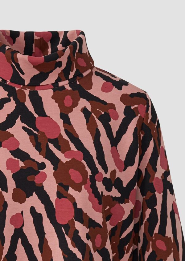 Gemustertes Scuba-Shirt mit weiten Ärmeln