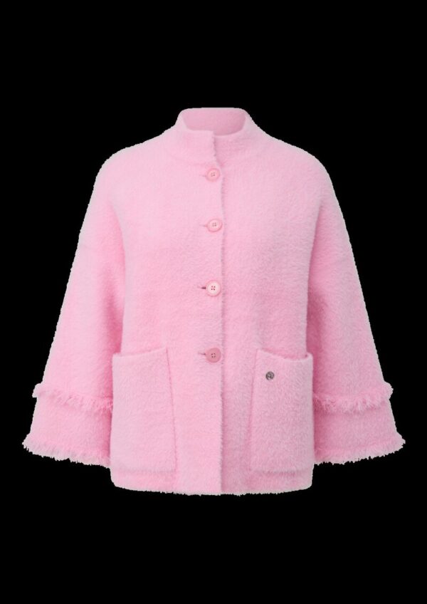 Flauschige Jacke im Loose Fit mit Fransen-Details