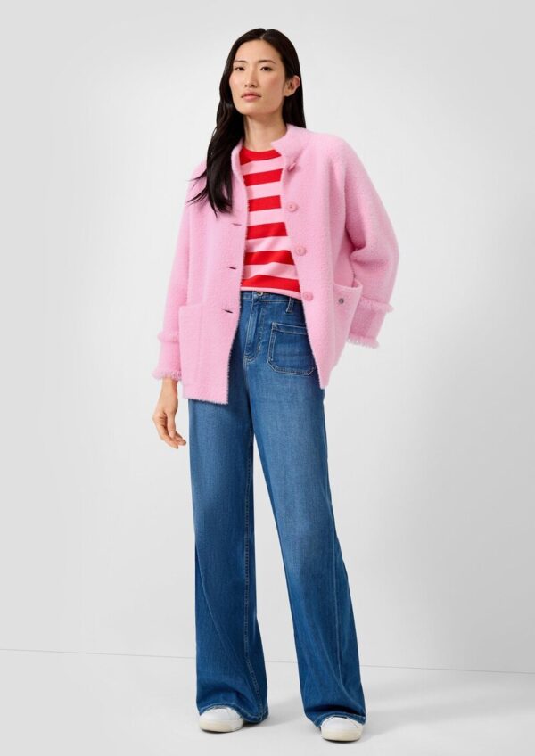 Flauschige Jacke im Loose Fit mit Fransen-Details