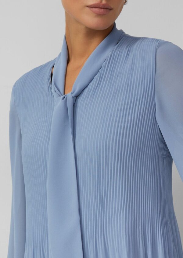 Schluppen-Bluse aus plissiertem Chiffon