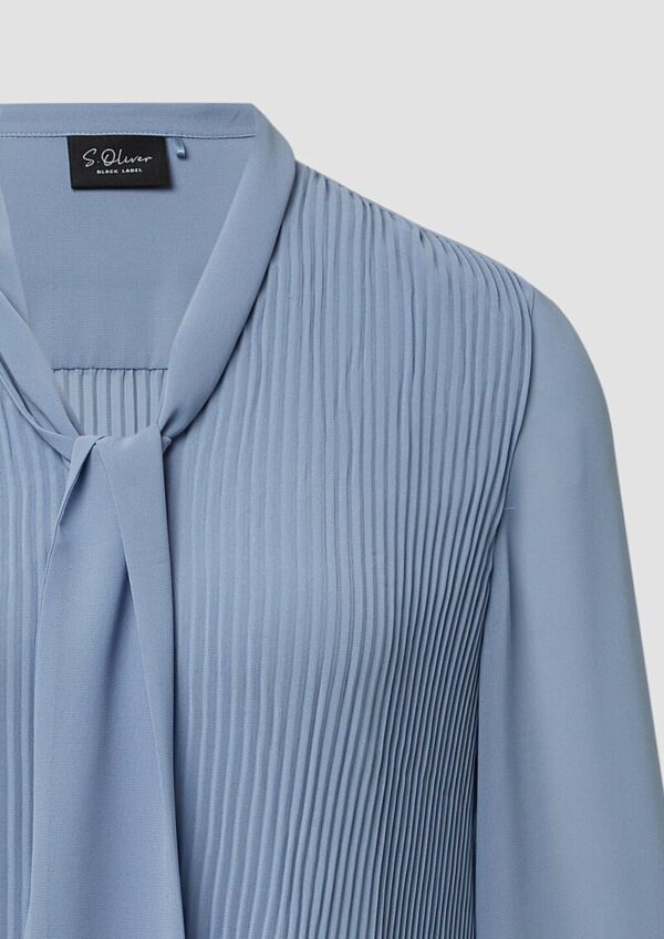 Schluppen-Bluse aus plissiertem Chiffon