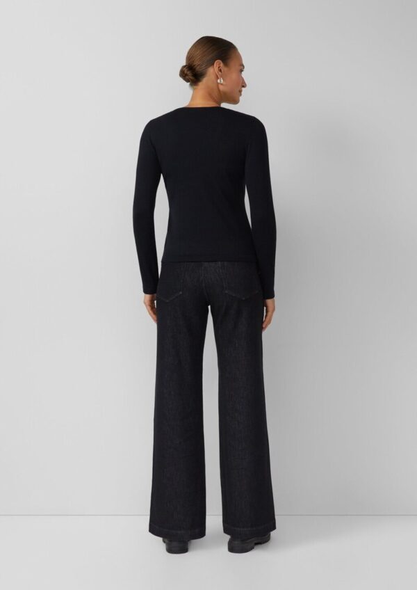 Feinstrick-Pullover im Slim Fit mit Schmucksteinen