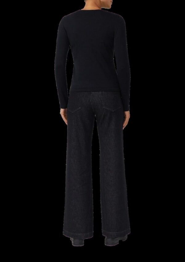 Feinstrick-Pullover im Slim Fit mit Schmucksteinen