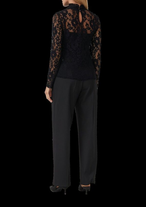 Transparentes Spitzen-Shirt im Slim Fit