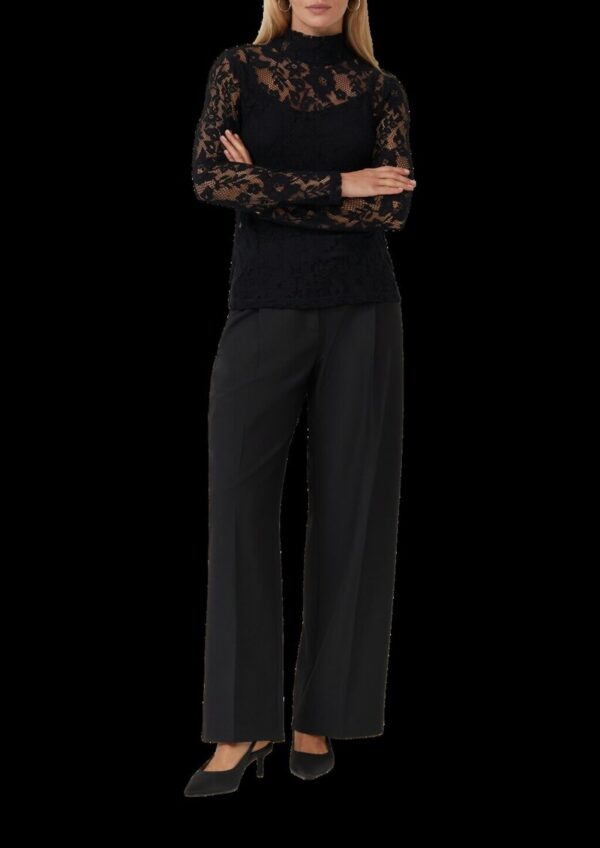 Transparentes Spitzen-Shirt im Slim Fit