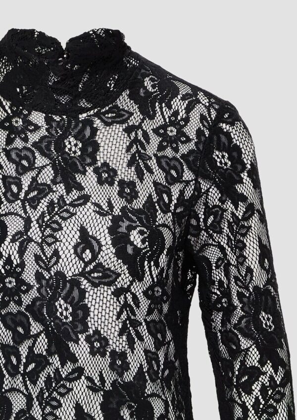Transparentes Spitzen-Shirt im Slim Fit