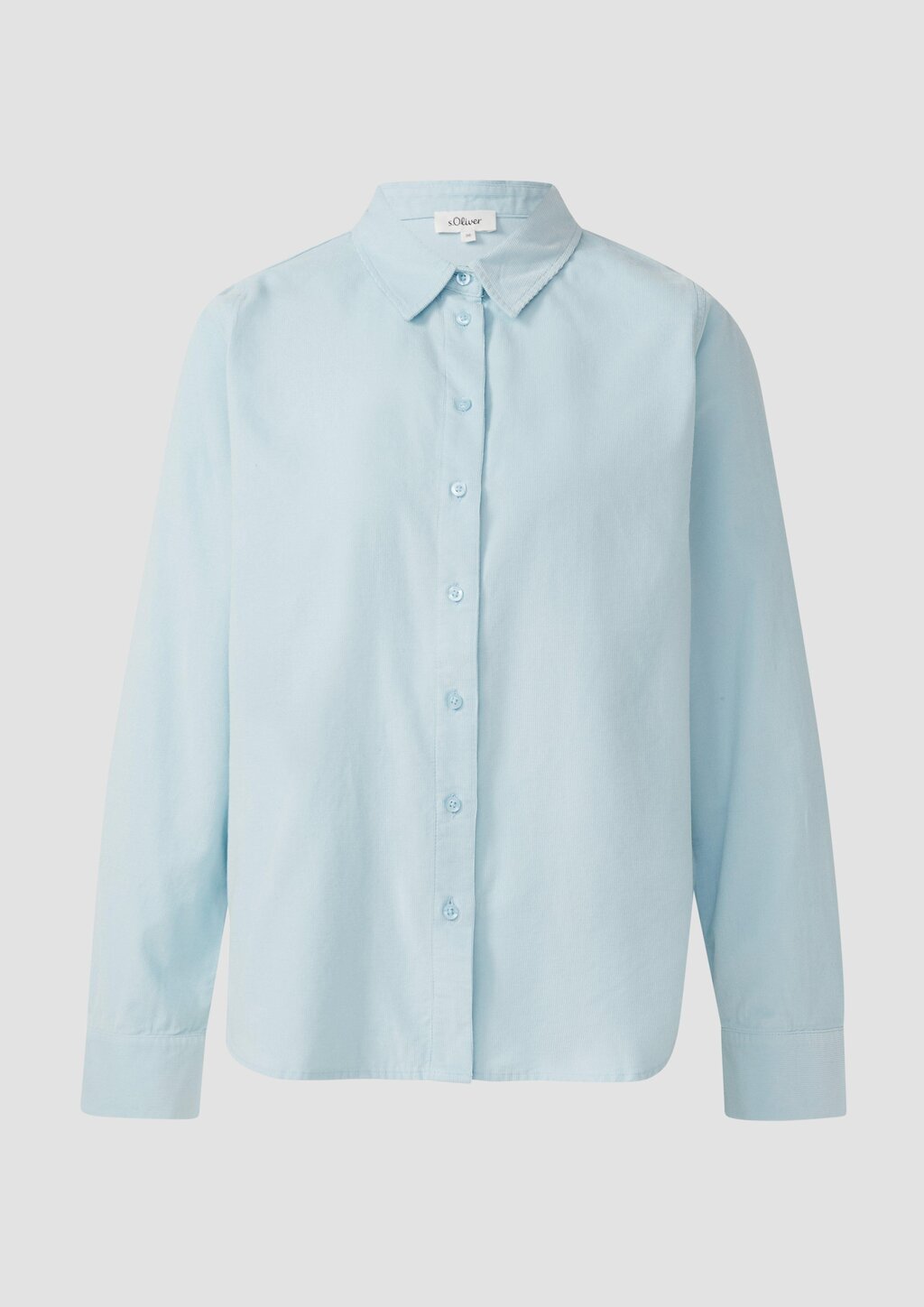 Feincordbluse mit Hemdkragen